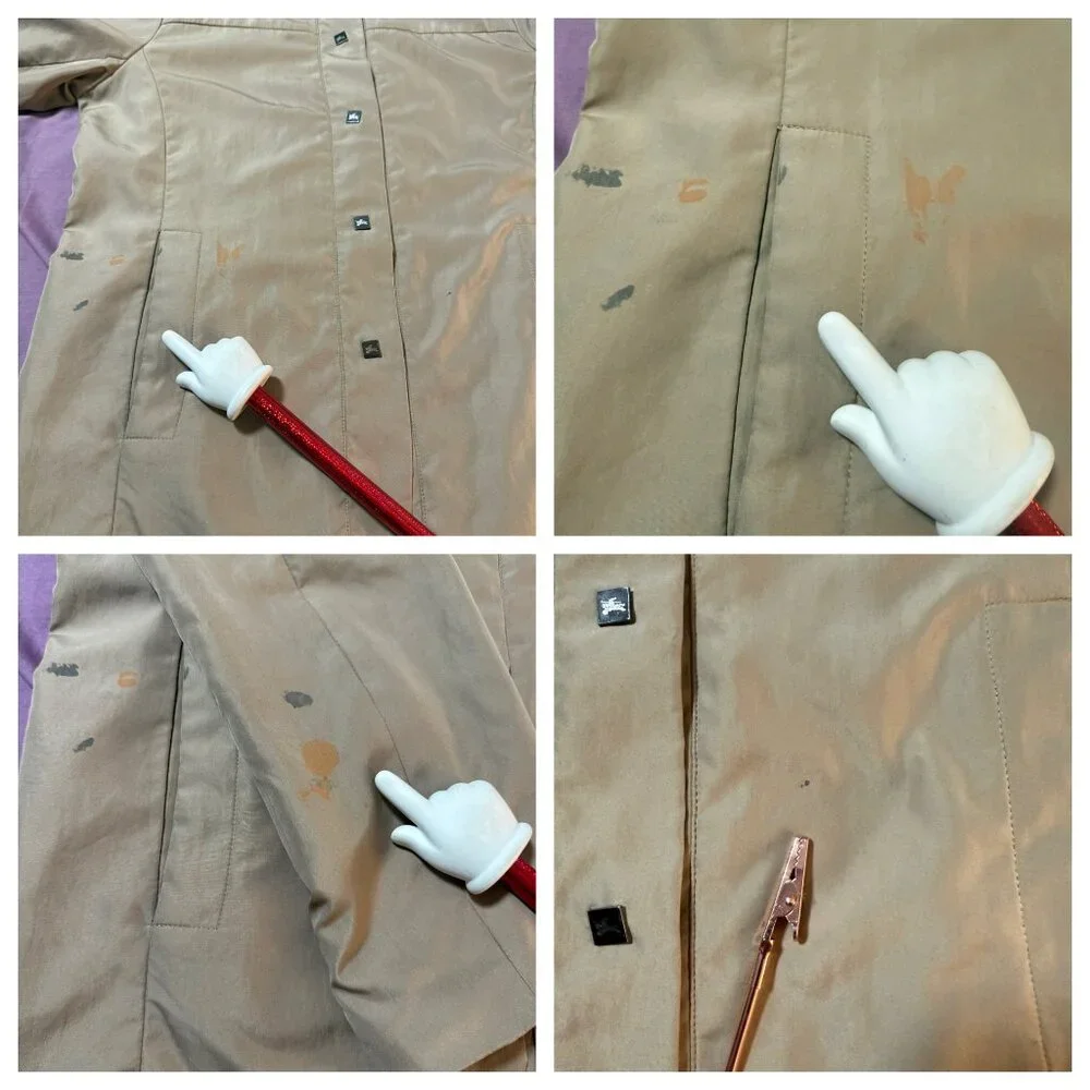 Vintage Burberry trench coat jacket w/Nova Check lining size Medium - READ - Picture 12 of 13